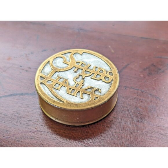 Spectacular brass art nouveau cufflink box, studs and links box, steampunk - Picture 5 of 10